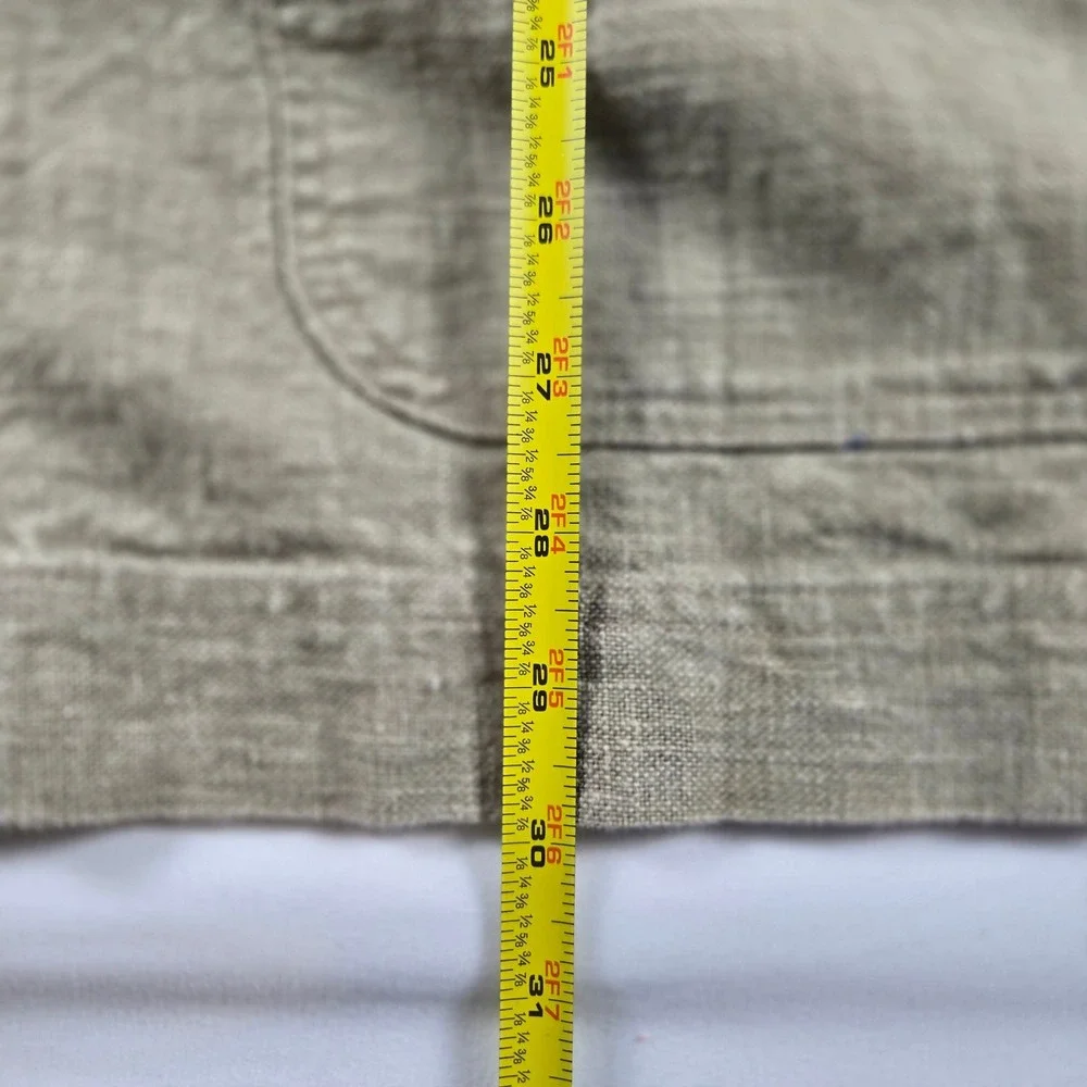 Sostanza Natural Choice Linen‎ Jacket Women's XL Beige Button Front Workwear
